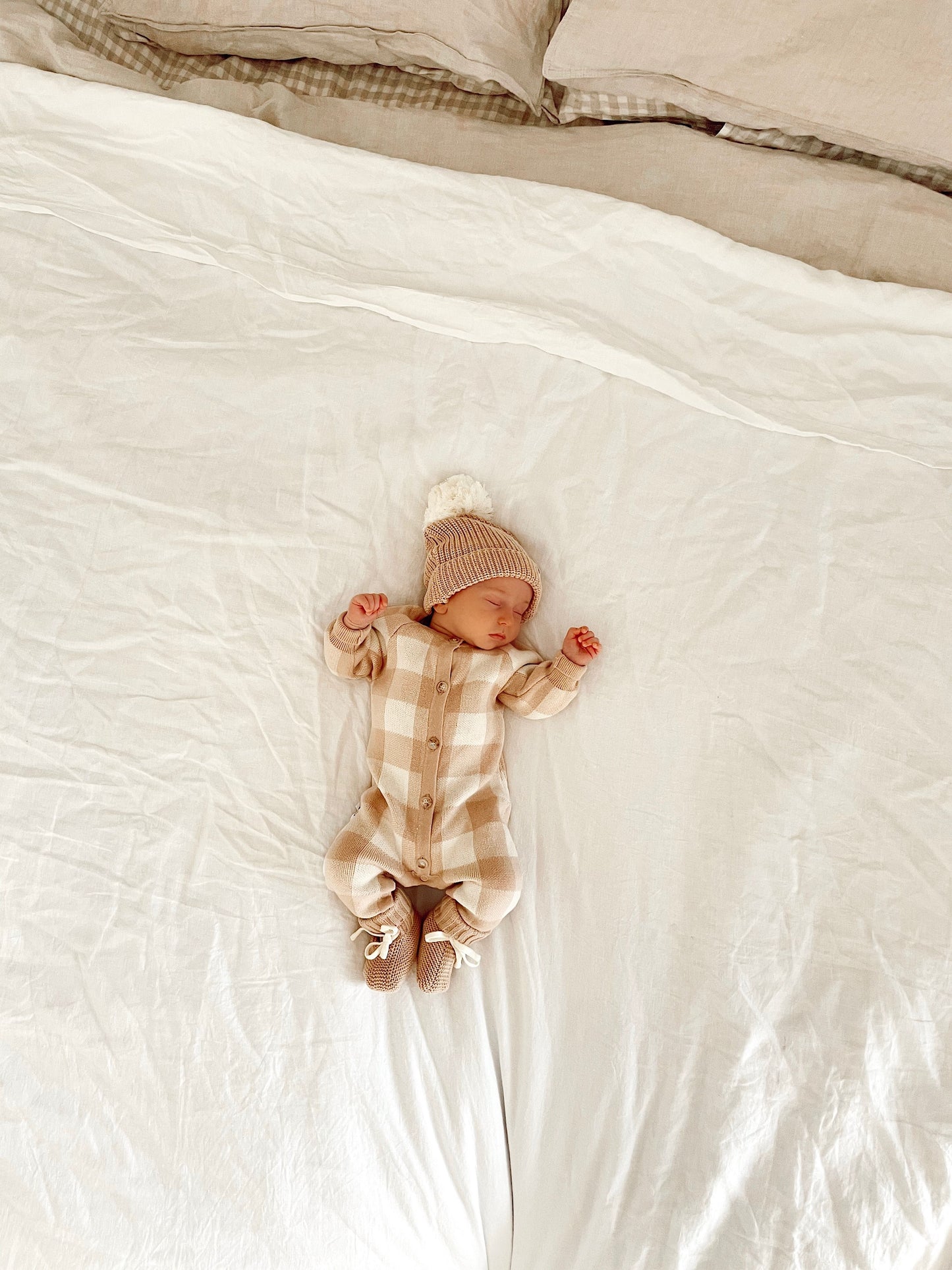 CLASSIC KNIT ROMPER | GINGHAM