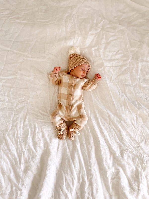 CLASSIC KNIT ROMPER | GINGHAM