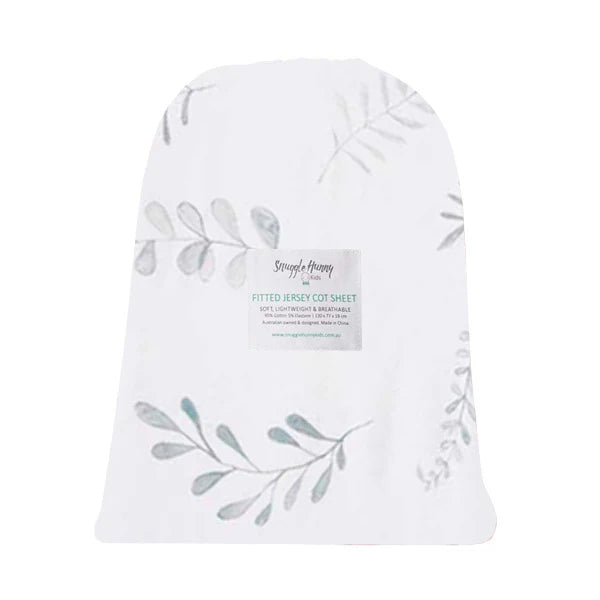 Snuggle Hunny Wild Fern Fitted Cot Sheet