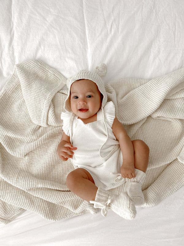 FRILL ROMPER | MILK