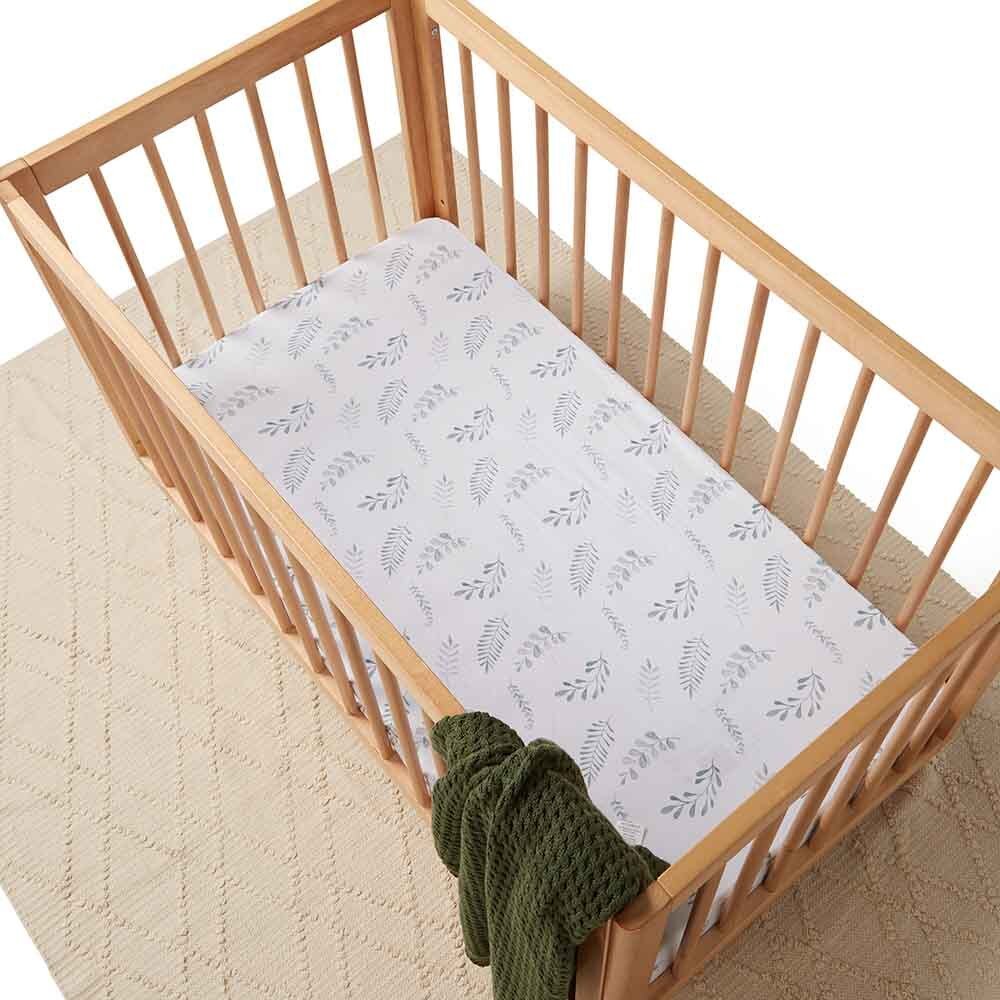 Snuggle Hunny Wild Fern Fitted Cot Sheet