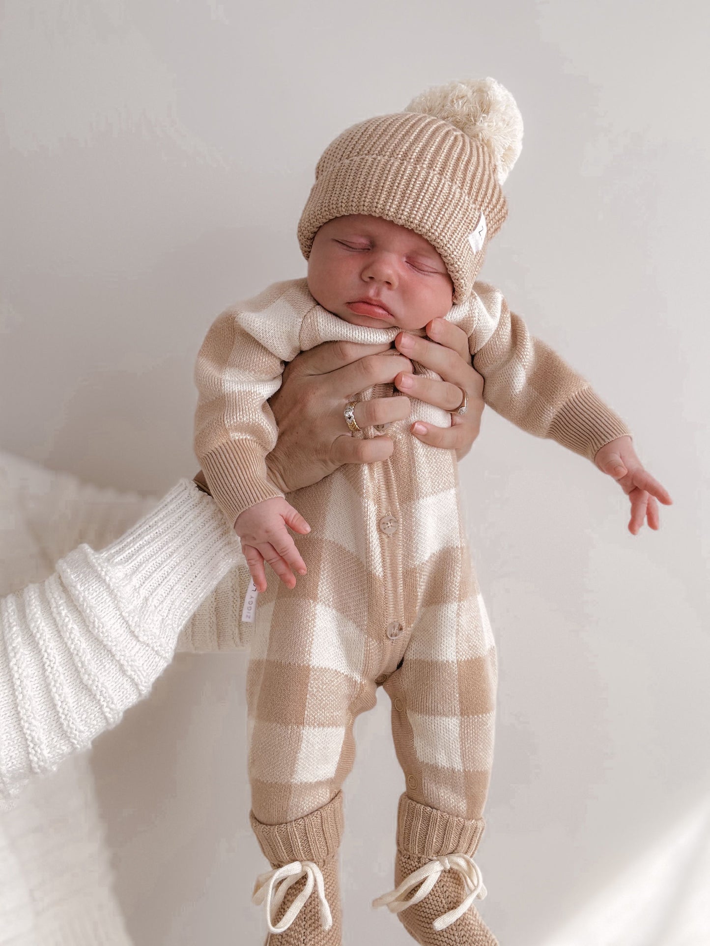 CLASSIC KNIT ROMPER | GINGHAM