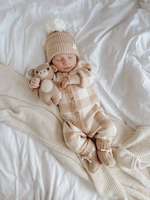CLASSIC KNIT ROMPER | GINGHAM