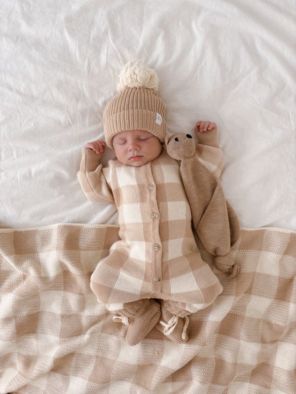 CLASSIC KNIT ROMPER | GINGHAM