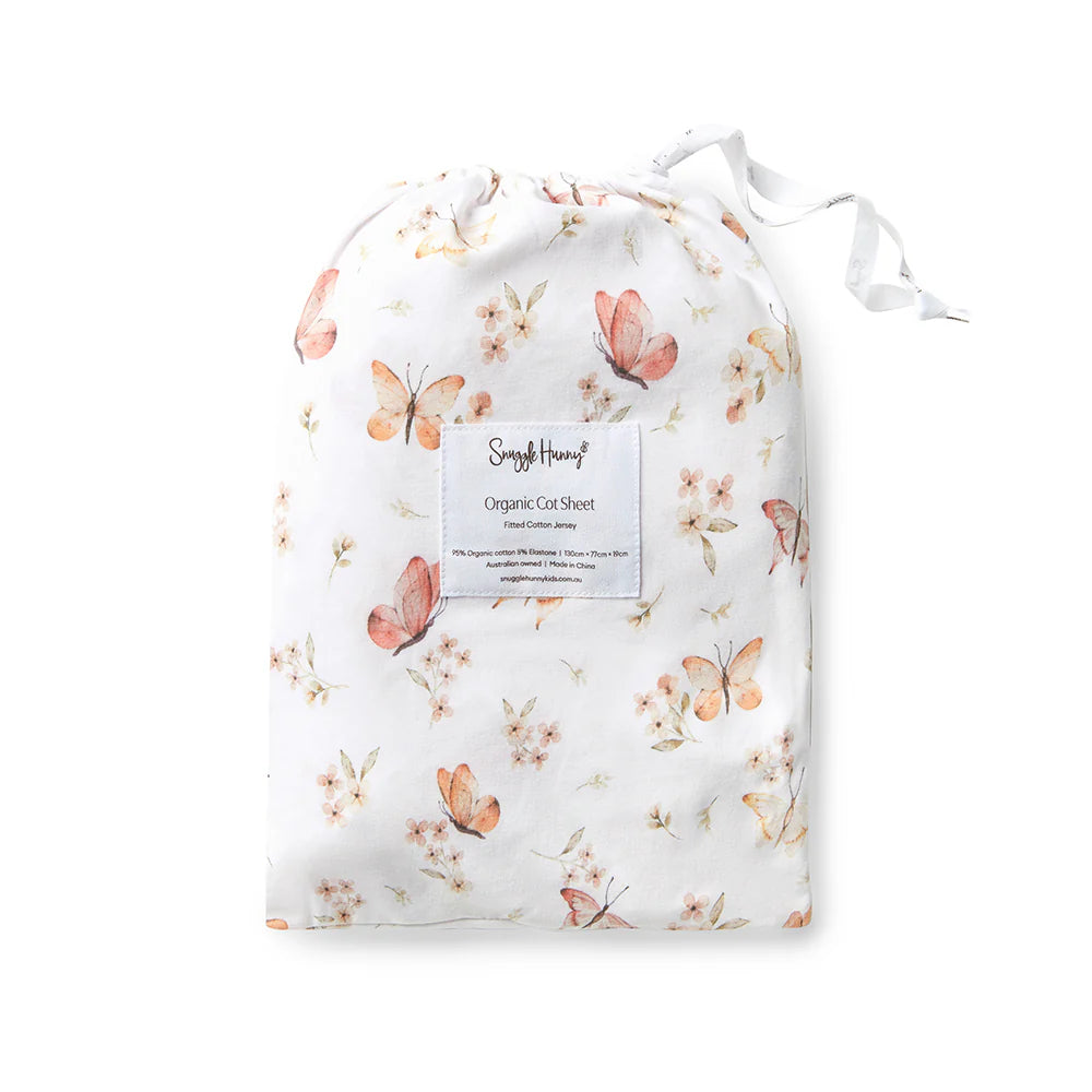 Snuggle Hunny Butterfly Fitted Cot