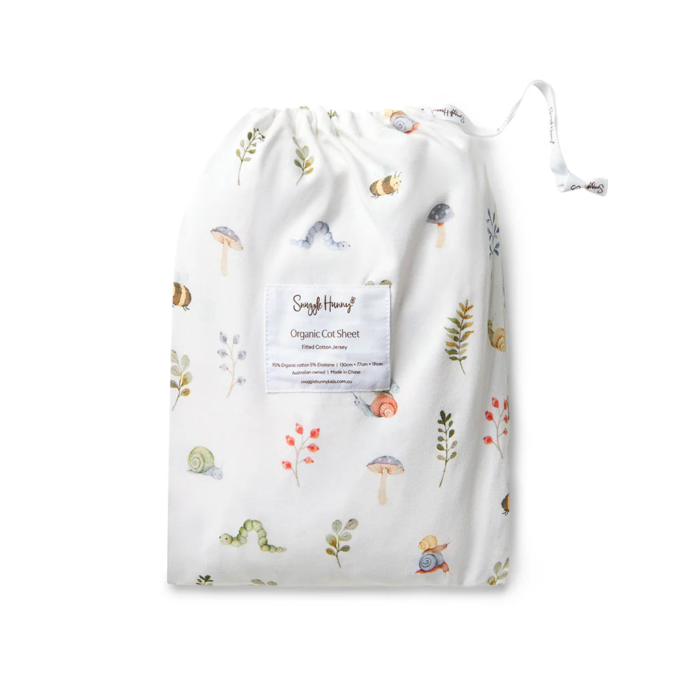 Snuggle Hunny Garden Friends Fitted Cot Sheet