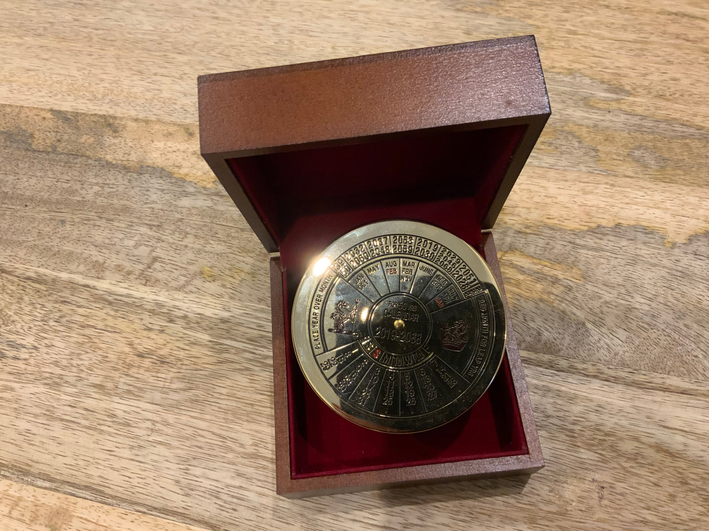 Compass with 40 Yr  Calendar & Magnifying Glass